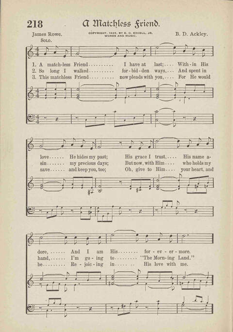 The Excell Hymnal: for the church and Sunday school page 220