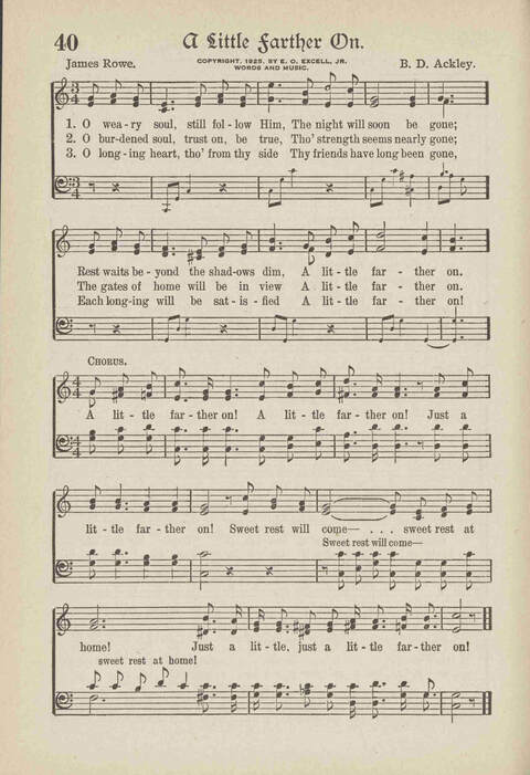 The Excell Hymnal: for the church and Sunday school page 40