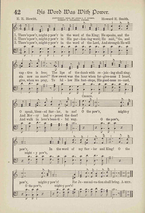 The Excell Hymnal: for the church and Sunday school page 42