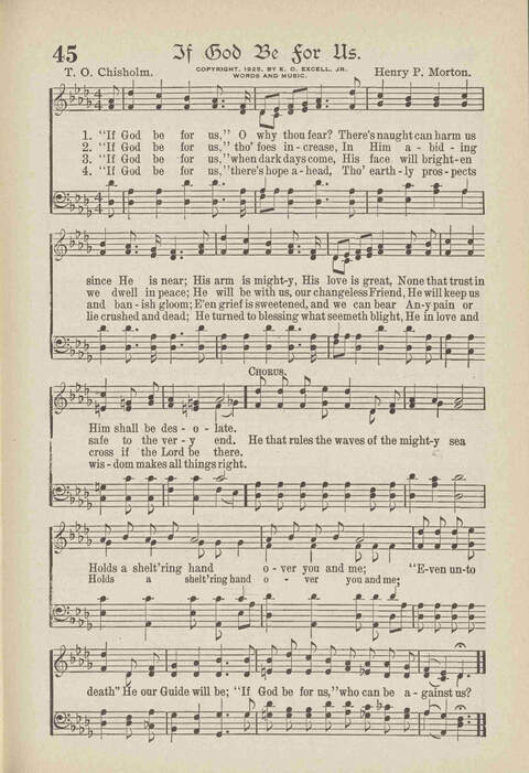 The Excell Hymnal: for the church and Sunday school page 45