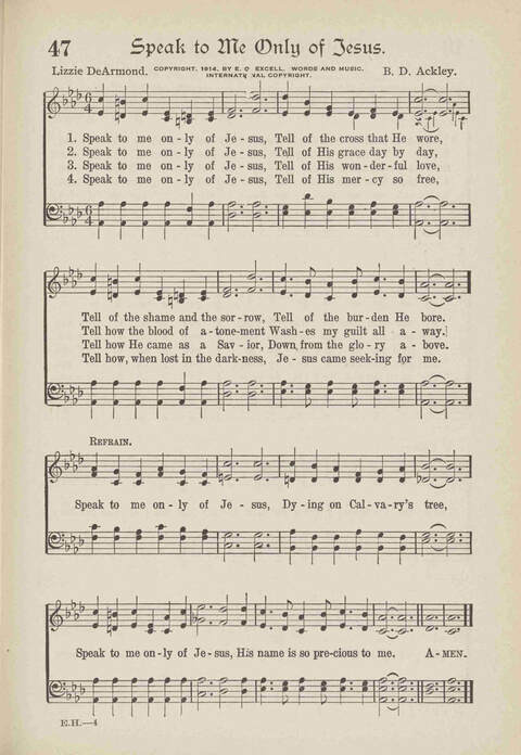The Excell Hymnal: for the church and Sunday school page 47