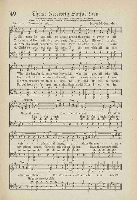 The Excell Hymnal: for the church and Sunday school page 49