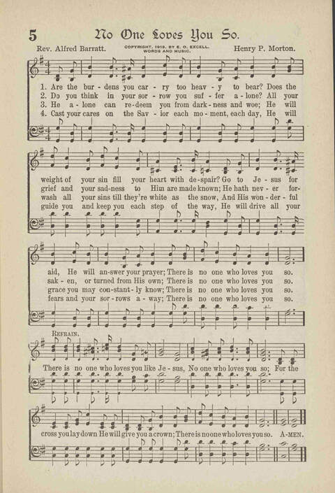 The Excell Hymnal: for the church and Sunday school page 5