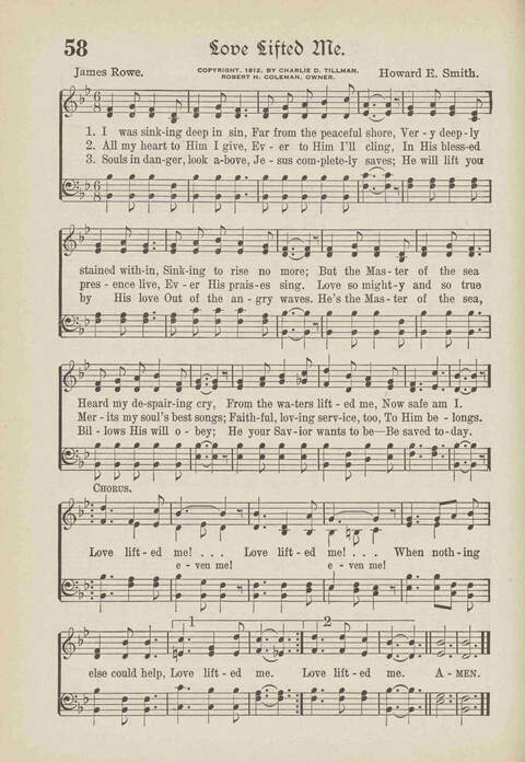 The Excell Hymnal: for the church and Sunday school page 58