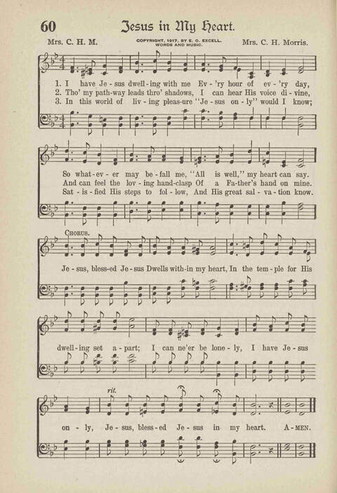 The Excell Hymnal: for the church and Sunday school page 60