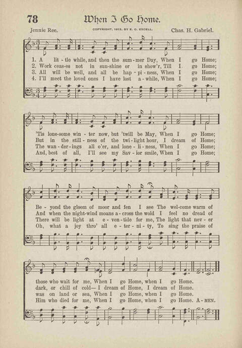 The Excell Hymnal: for the church and Sunday school page 78