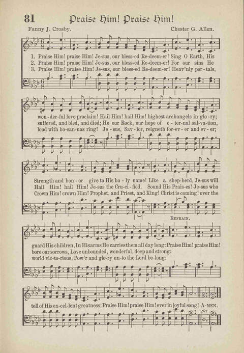 The Excell Hymnal: for the church and Sunday school page 81