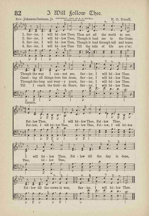 The Excell Hymnal: for the church and Sunday school page 82
