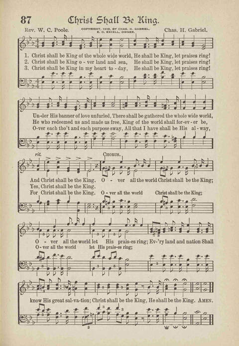 The Excell Hymnal: for the church and Sunday school page 87