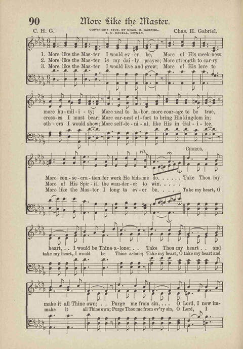 The Excell Hymnal: for the church and Sunday school page 90