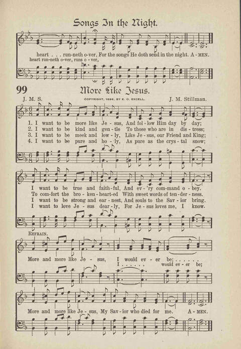 The Excell Hymnal: for the church and Sunday school page 99