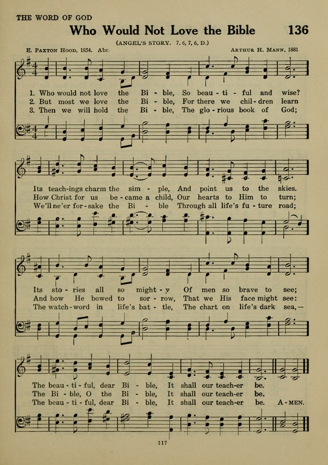 Elmhurst Hymnal: and orders of worship for the Sunday school, young people