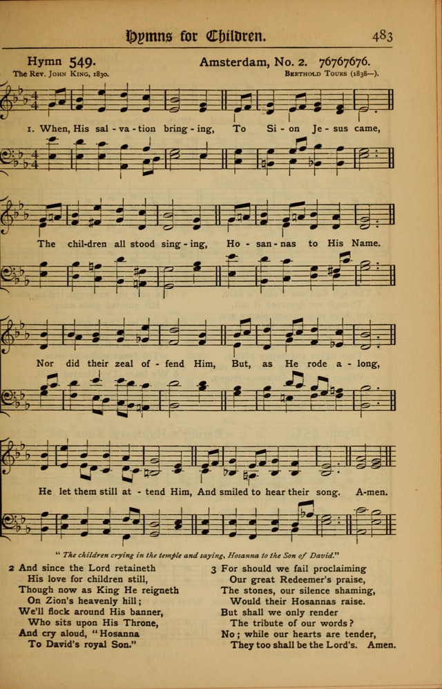 The Evangelical Hymnal with Tunes page 487