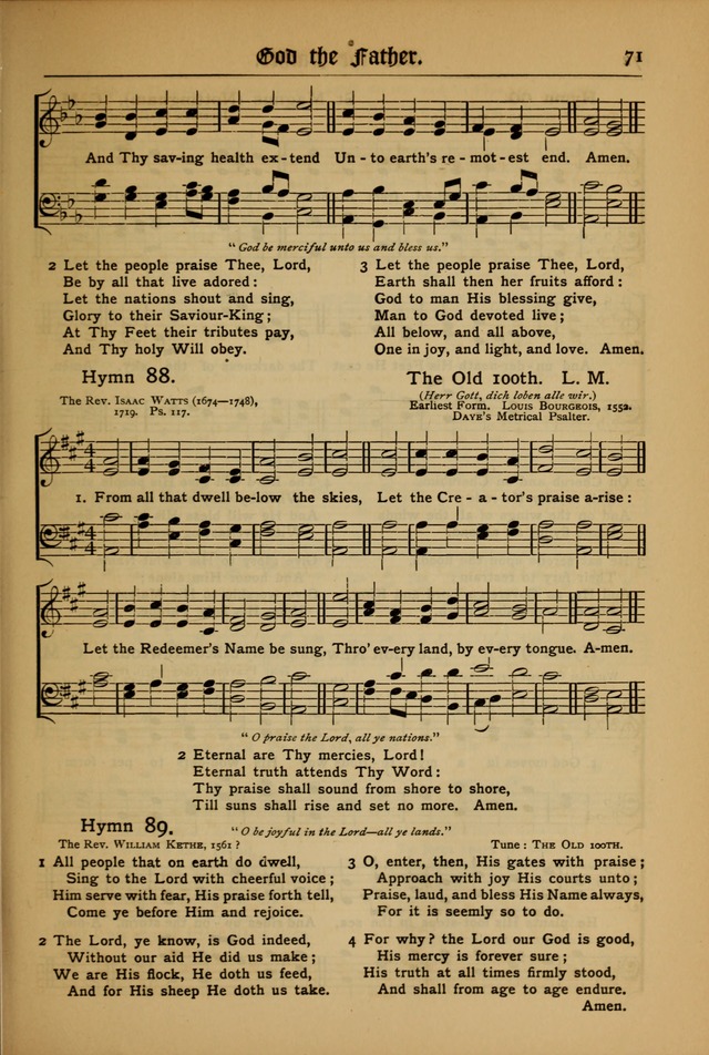The Evangelical Hymnal with Tunes page 73
