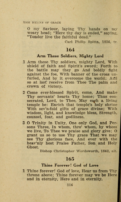 The Evangelical Hymnal. Text edition page 116