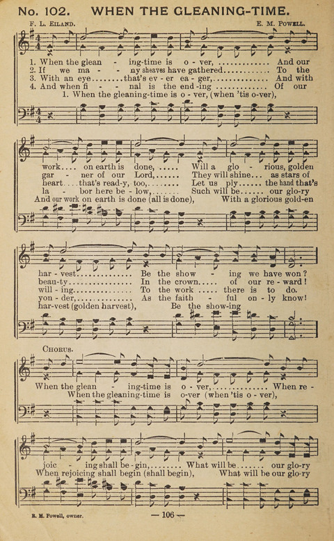 The Eureka Star: An Excellent Collection of Sacred Songs suitable for all Christian Work and Worship page 106
