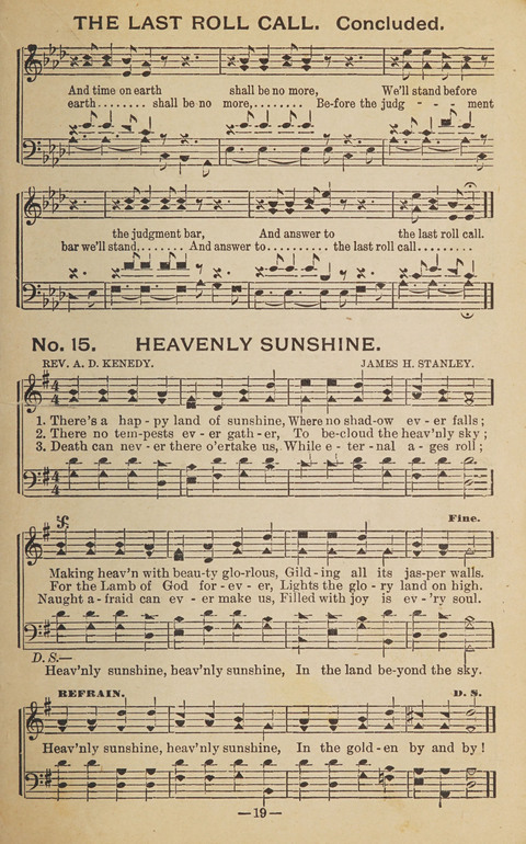 The Eureka Star: An Excellent Collection of Sacred Songs suitable for all Christian Work and Worship page 19