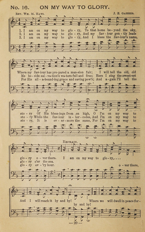 The Eureka Star: An Excellent Collection of Sacred Songs suitable for all Christian Work and Worship page 20