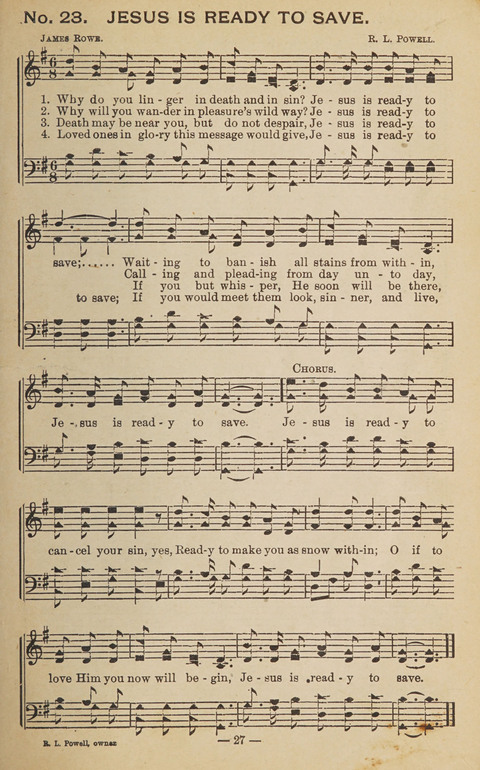 The Eureka Star: An Excellent Collection of Sacred Songs suitable for all Christian Work and Worship page 27