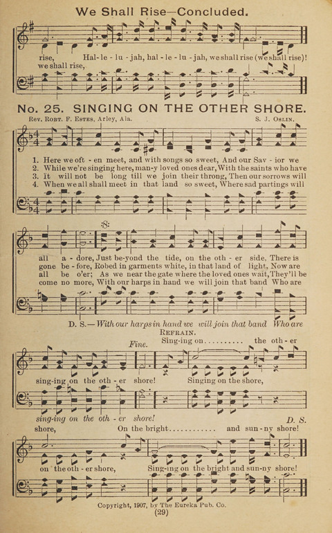 The Eureka Star: An Excellent Collection of Sacred Songs suitable for all Christian Work and Worship page 29