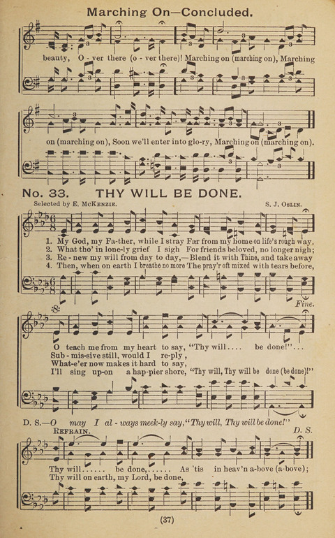 The Eureka Star: An Excellent Collection of Sacred Songs suitable for all Christian Work and Worship page 37
