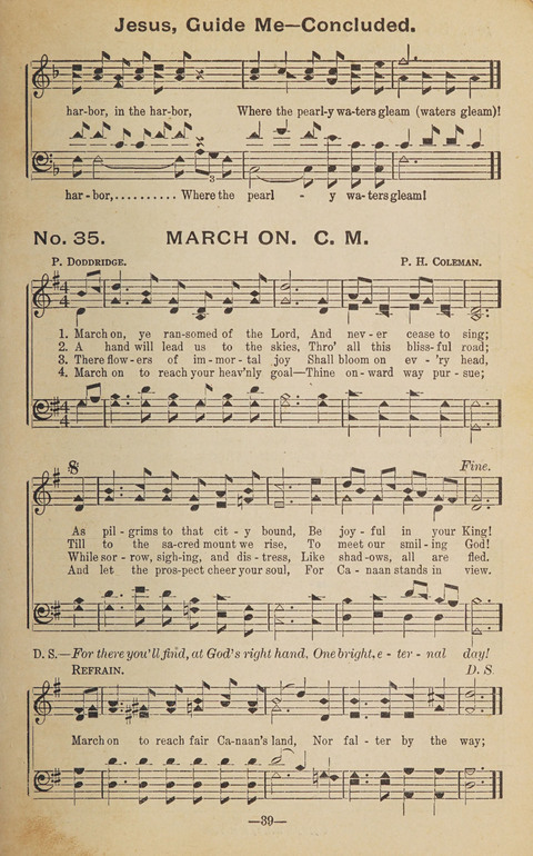 The Eureka Star: An Excellent Collection of Sacred Songs suitable for all Christian Work and Worship page 39