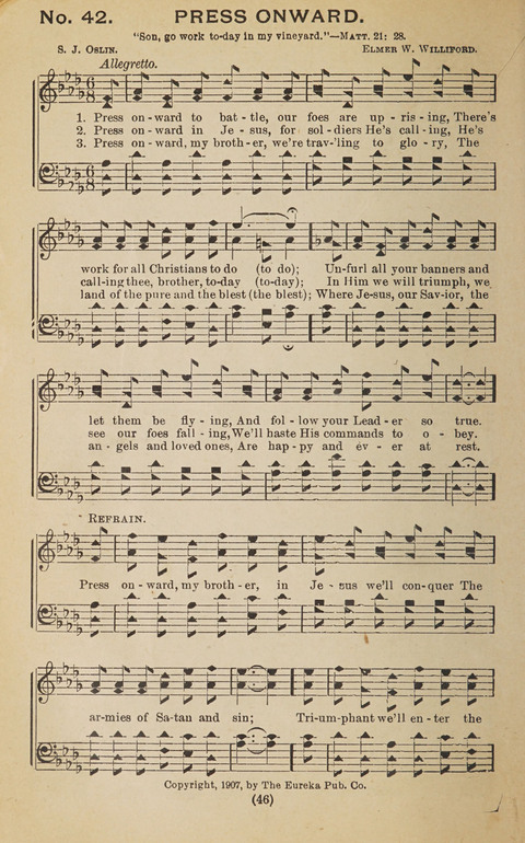 The Eureka Star: An Excellent Collection of Sacred Songs suitable for all Christian Work and Worship page 46