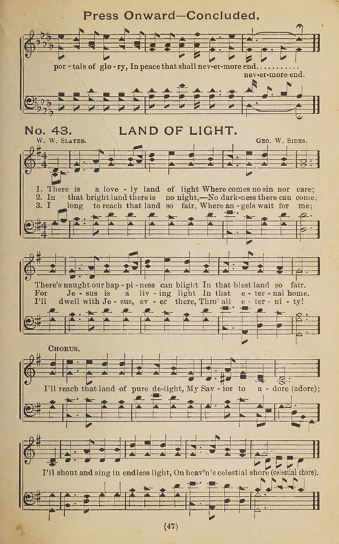 The Eureka Star: An Excellent Collection of Sacred Songs suitable for all Christian Work and Worship page 47