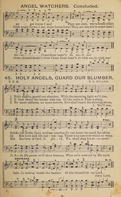 The Eureka Star: An Excellent Collection of Sacred Songs suitable for all Christian Work and Worship page 49