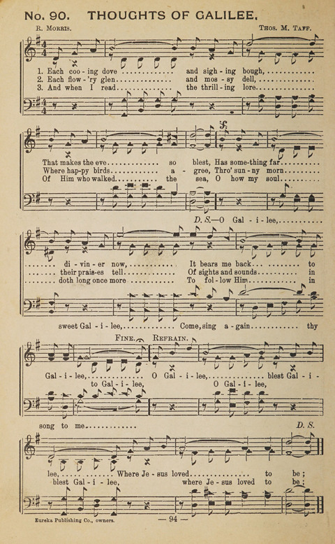 The Eureka Star: An Excellent Collection of Sacred Songs suitable for all Christian Work and Worship page 94