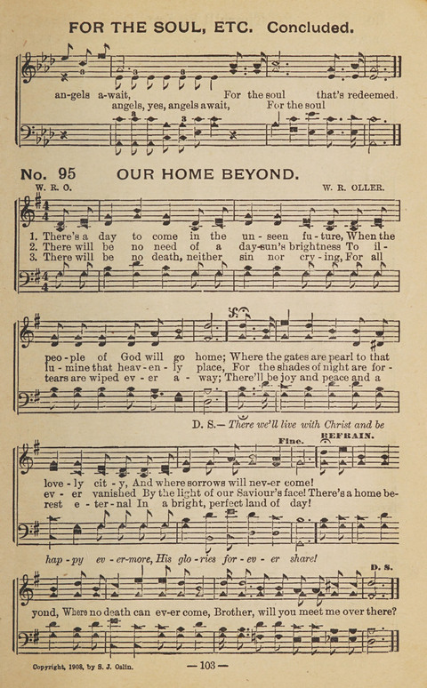 The Eureka Star: An Excellent Collection of Sacred Songs suitable for all Christian Work and Worship page 99