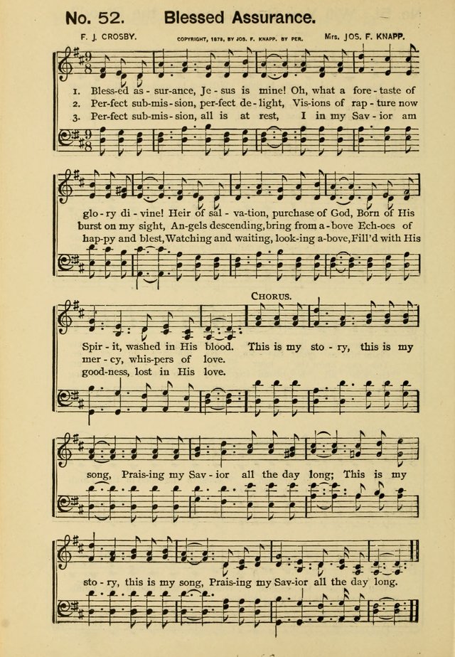 Excellent Songs: for the Church and Sunday School page 52