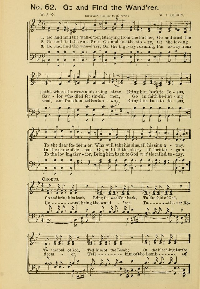 Excellent Songs: for the Church and Sunday School page 62