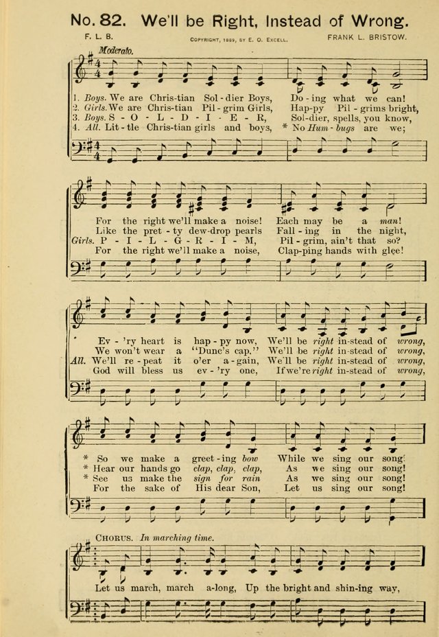 Excellent Songs: for the Church and Sunday School page 82