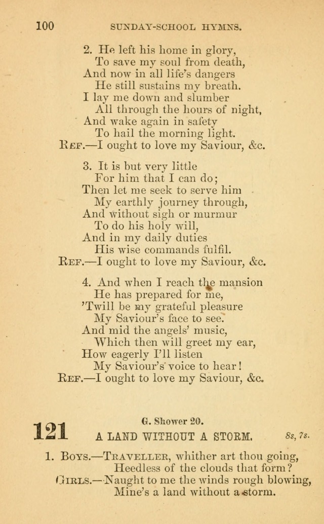 The Eclectic Sabbath School Hymn Book page 100
