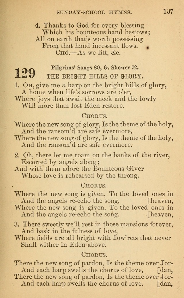The Eclectic Sabbath School Hymn Book page 107