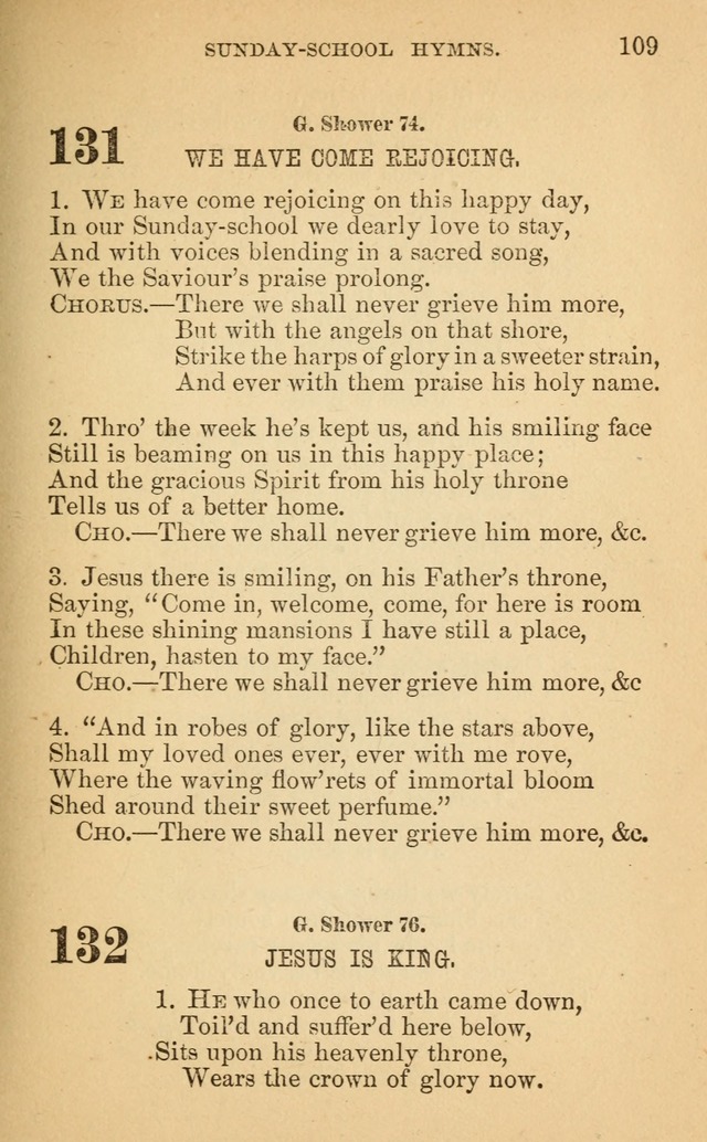 The Eclectic Sabbath School Hymn Book page 109