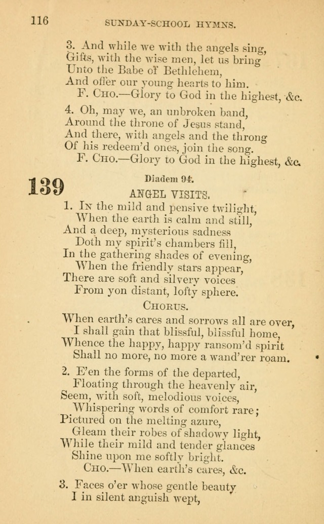 The Eclectic Sabbath School Hymn Book page 116