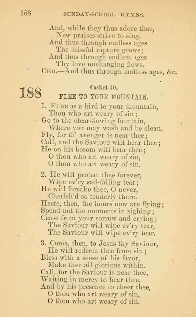 The Eclectic Sabbath School Hymn Book page 158