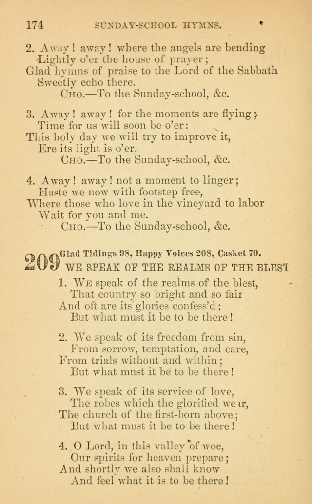 The Eclectic Sabbath School Hymn Book page 174
