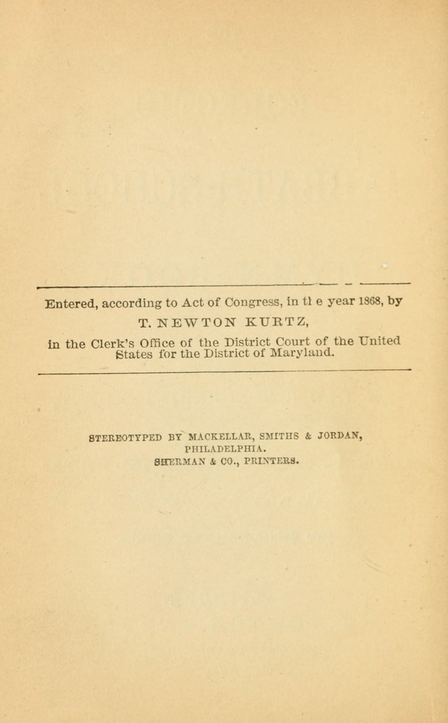 The Eclectic Sabbath School Hymn Book page 2