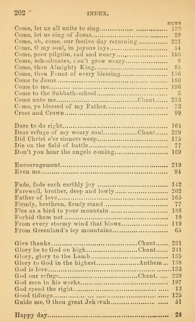 The Eclectic Sabbath School Hymn Book page 202