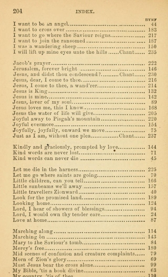 The Eclectic Sabbath School Hymn Book page 204