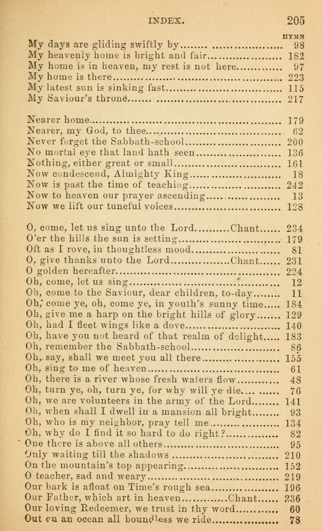 The Eclectic Sabbath School Hymn Book page 205