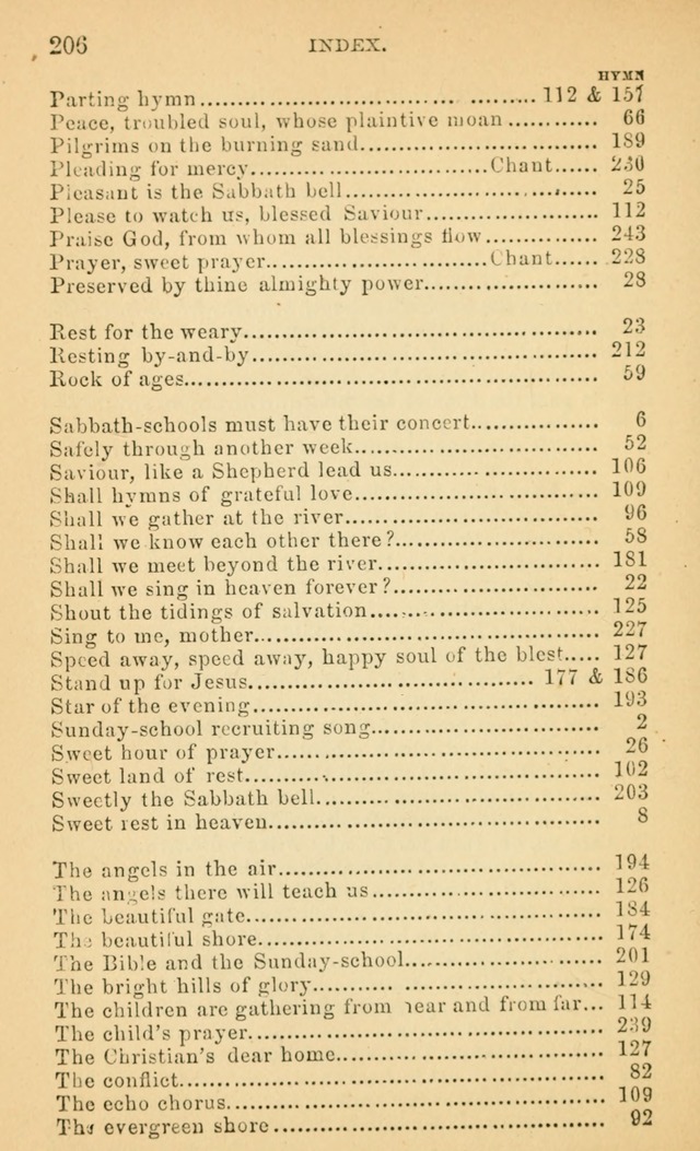 The Eclectic Sabbath School Hymn Book page 206