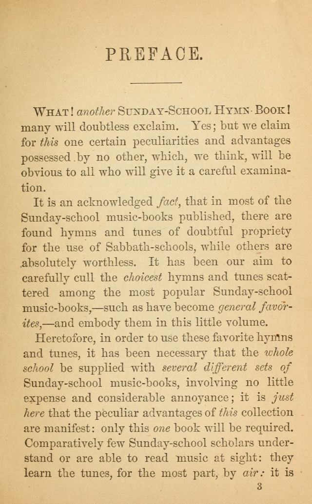 The Eclectic Sabbath School Hymn Book page 3