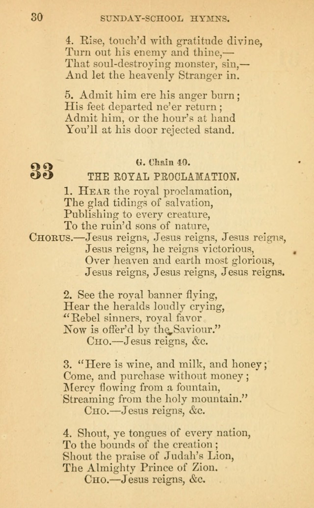 The Eclectic Sabbath School Hymn Book page 30