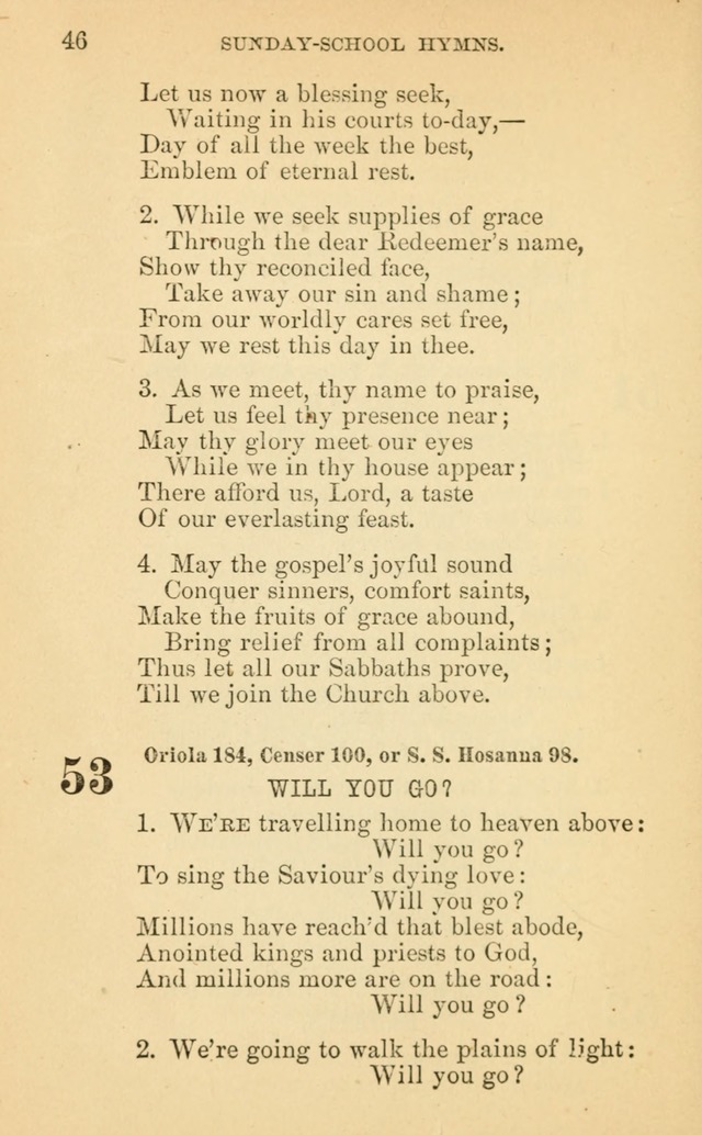 The Eclectic Sabbath School Hymn Book page 46