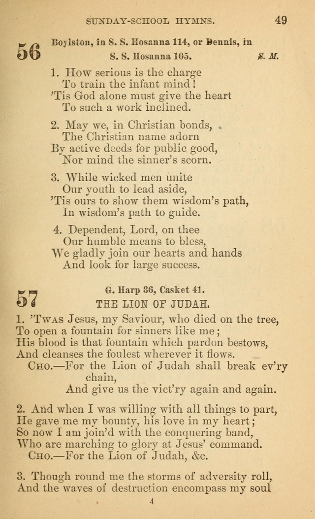 The Eclectic Sabbath School Hymn Book page 49