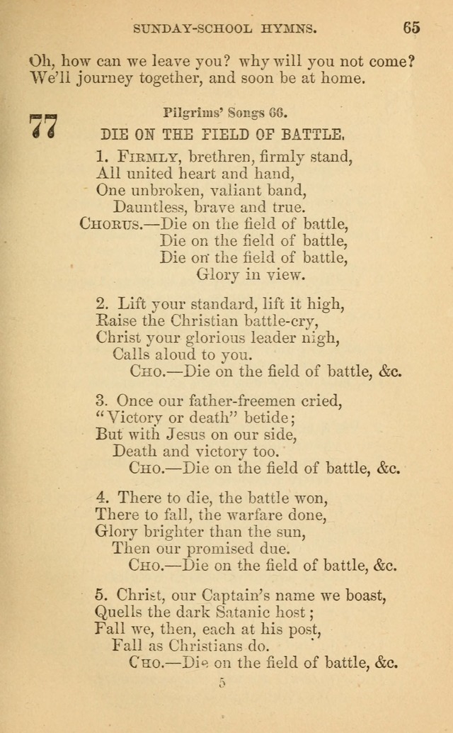 The Eclectic Sabbath School Hymn Book page 65